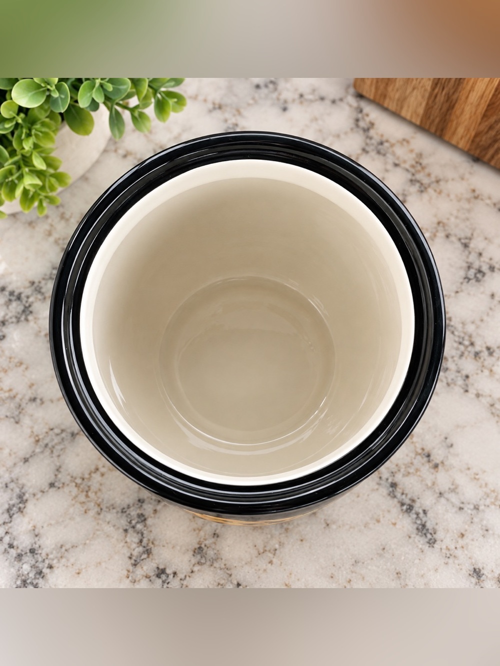 Certified International Lemon Utensil Crock Black Botanical Mindy Sommers 6.5” - Picture 4 of 7